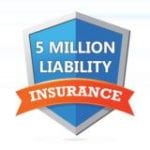 5 million Liability insurance badge