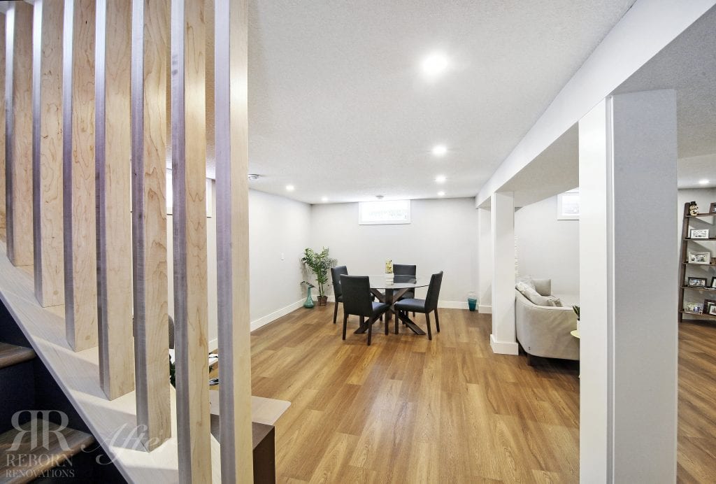 custom basement stair railing