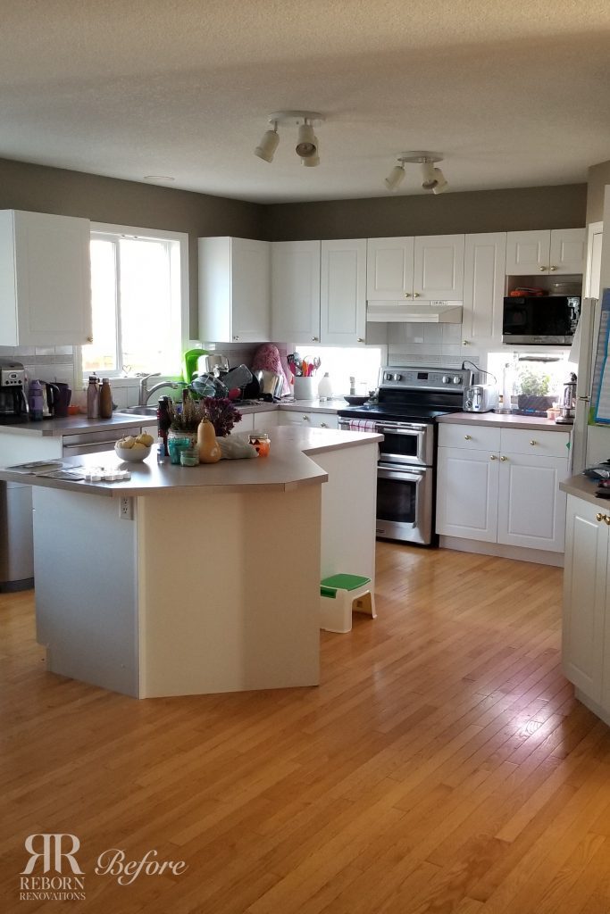 Old kitchen about to be renovated in SW Calgary neighborhood