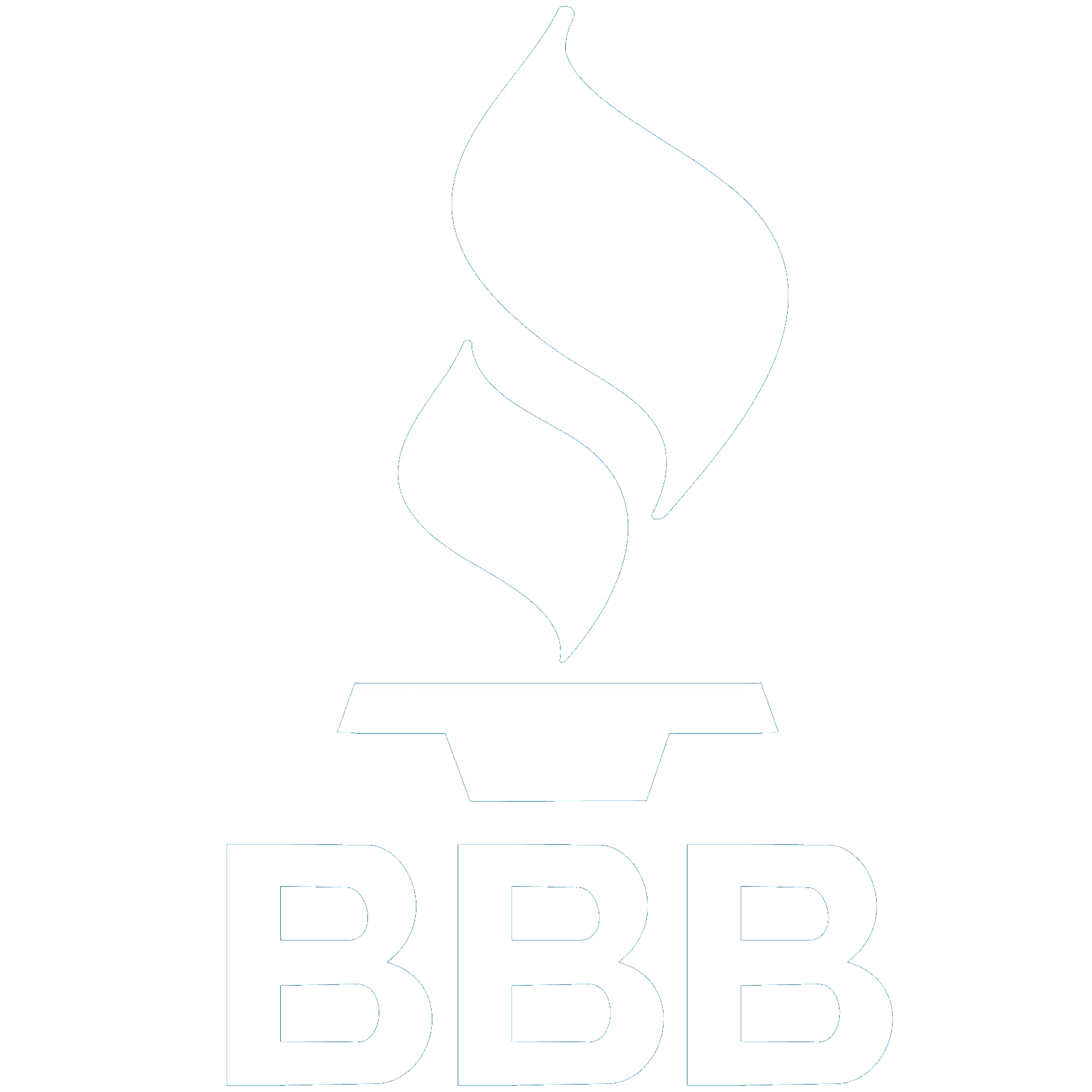 The bbb logo on a tansparent background.